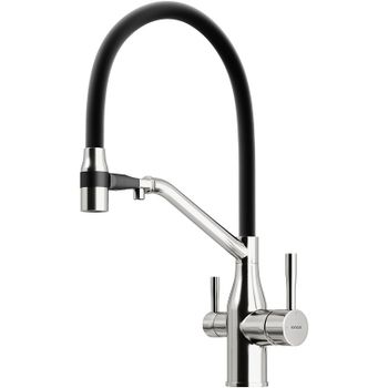 Смеситель для кухни Sancos Orta SC4008BN Никель брашированный Черный — фото 1, Смесители для кухни