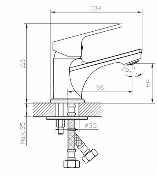 Смеситель для раковины ESKO Saint-Petersburg SPb 26 Хром — фото 2, Смесители для раковины