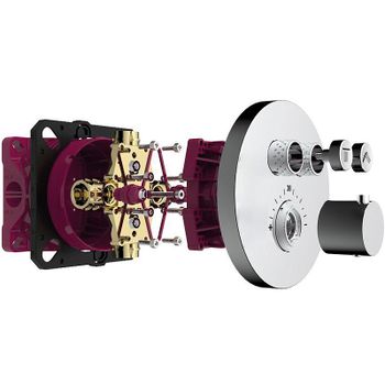 Смеситель для душа AQUAme AQM8802CR с термостатом Хром — фото 1, Смеситель для душа