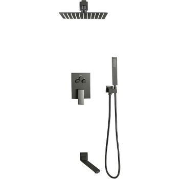 Душевая система ALMAes Eden TVZ-0817 Черная матовая — фото 15, Встраиваемые душевые комплекты