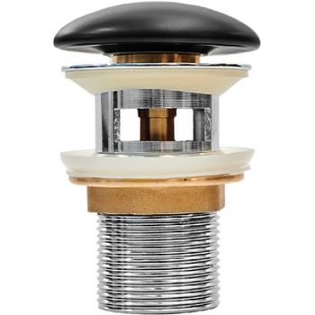 Донный клапан Iddis Optima Home OPHBM0Wi88 click-clack Черный матовый — фото 1, Донные клапаны