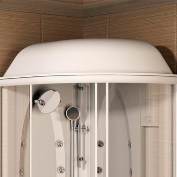 Душевая кабина Radomir Гранд 123x93 L 1-05-1-1-0-1160 профиль Белый стекло прозрачное — фото 3, Душевые кабины