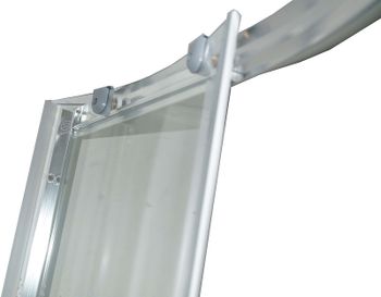 Душевой уголок Parly 90x90 Z9011 профиль Хром стекло прозрачное с рисунком — фото 5, Душевые уголки четверть круга