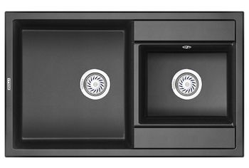 Granula-8201, ЧЁРНЫЙ, кухонная мойка, кварц — фото 1, Кухонные мойки