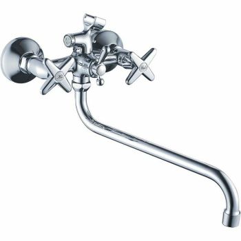 Смеситель для ванны Haiba HB2220 универсальный Хром — фото 1, Смеситель для ванны