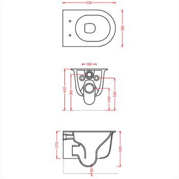 Унитаз Artceram Chic CHV001 01 00 подвесной Белый без сиденья — фото 2, Подвесные унитазы