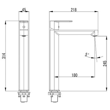 Смеситель для раковины AQUAme Parma AQM6614GM Оружейный металл — фото 2, Смесители для раковины