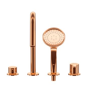 Смеситель на борт ванны CEZARES LEAF-BVDM4-SS — фото 3, Смесители на борт ванны