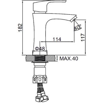 Смеситель для раковины Ledeme 71001L Нержавеющая сталь — фото 2, Смесители для раковины