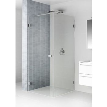 Душевой уголок Riho SZ Scandic NXT X201 77х77 L G001031120 (GX02022C1) профиль Хром стекло прозрачно — фото 3, Прямоугольные душевые уголки