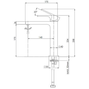 Смеситель для раковины Remer Absolute AU12A Хром — фото 2, Смесители для раковины