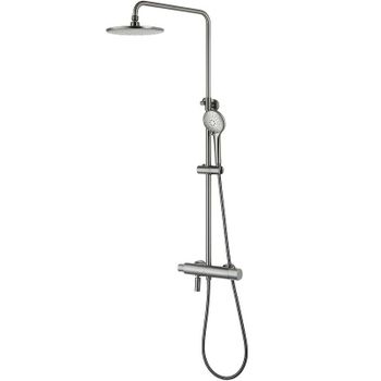 Душевая система Lemark Bronx LM3772GM Графит — фото 1, Душевые стойки