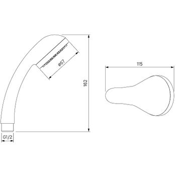 Смеситель для ванны Milardo Duplex DUPSBL2M10 универсальный Хром — фото 2, Смеситель для ванны
