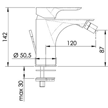 Смеситель для биде Remer Infinity I20XV Сталь — фото 2, Смесители для биде