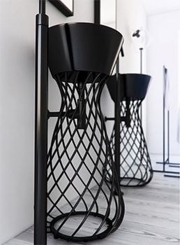 Раковина Artceram Wire 43 WIL001 03 00 Черная — фото 2, Раковины накладные