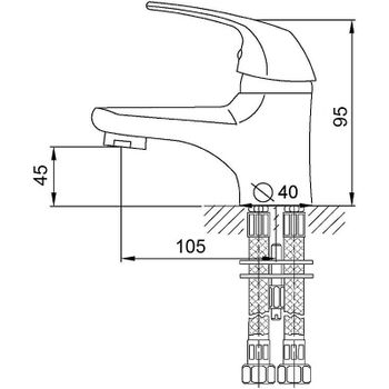 Смеситель для раковины Melodia della vita Classica MDV40720 Хром — фото 3, Смесители для раковины