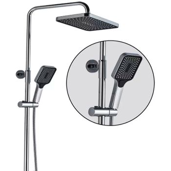 Душевая система ALMAes GaLaxy SDI-1803 с термостатом Хром — фото 3, Душевые стойки