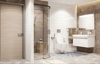 Душевой уголок Ambassador Queen 90х90 11011201Black профиль Черный стекло прозрачное — фото 3, Душевые уголки четверть круга