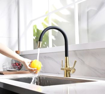 Смеситель для кухни Lemark Comfort LM3075B Бронза Черный — фото 4, Смесители для кухни