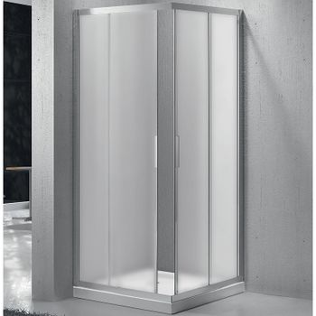 Душевой уголок BelBagno Sela 90х90 SELA-A-2-90-P-Cr профиль Хром стекло рифленое — фото 1, Квадратные душевые уголки