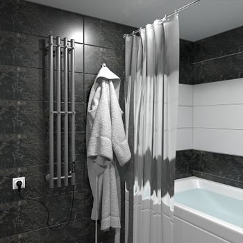 Электрический полотенцесушитель Маргроид Inaro 1200x210 Inaro-12018-1049-7024R правый Графитовый сер — фото 7, Электрические полотенцесушители