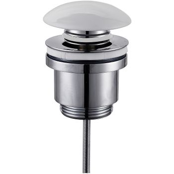 Донный клапан Raglo R600.01.38 click-clack Белый матовый — фото 1, Донные клапаны