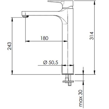 Смеситель для раковины Remer Winner W11L Хром — фото 2, Смесители для раковины
