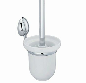 Аксесс Weser K-8627C Щетка для унитаза (блистер), КЕРАМИКА, с подств, навесная, хром, WasserKRAFT — фото 1, Ершики для унитаза