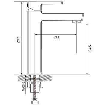 Смеситель для раковины Rose R18G R1811G-1 Золото матовое — фото 9, Смесители для раковины