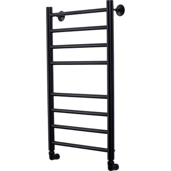 Водяной полотенцесушитель Comfysan Luce W-8 80x40 013448 Черный матовый — фото 1, Водяные полотенцесушители