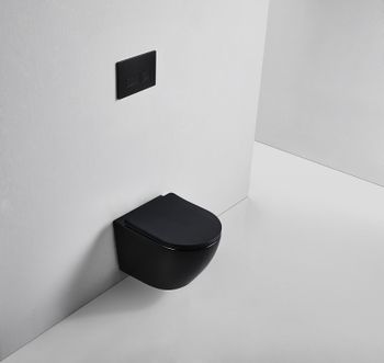 Унитаз Bond F01-108 подвесной Черный с сиденьем Микролифт — фото 13, Подвесные унитазы