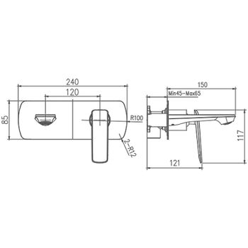 Смеситель для раковины Haiba HB80548-7 Черный Хром — фото 2, Смесители для раковины