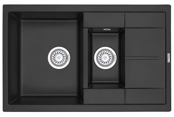 Granula-7802, ТУРМАЛИН, кухонная мойка, кварц — фото 1, Кухонные мойки