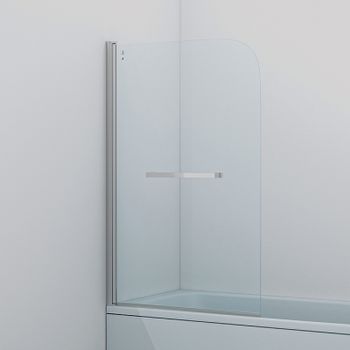 Шторка на ванну Iddis Ray 90х140 RAY6CS9i90 профиль Хром стекло прозрачное — фото 1, Шторки для ванной распашные