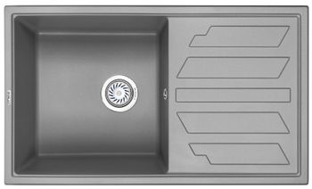 Granula-8601, АЛЮМИНИУМ, кухонная мойка, кварц — фото 1, Кухонные мойки