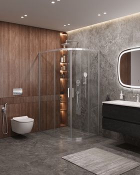 Душевой уголок CEZARES MOLVENO-RH-2-120/90-C-Cr-IV — фото 1, Душевые уголки