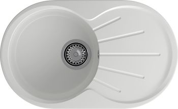 GRANFEST Мойка RONDO 750L 1-чаша+крыло 750*460мм иней арт.GF- — фото 2, Кухонные мойки