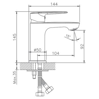 Смеситель для раковины Haiba HB10563 Хром — фото 2, Смесители для раковины
