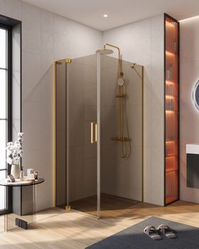 Душевой уголок CEZARES SLIDER-AH-1-90-90/100-BR-BORO — фото 1, Душевые уголки
