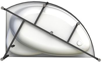 Акриловая ванна Radomir Vannesa Модерна 160x100 L 2-01-0-1-1-214 Белая без гидромассажа — фото 2, Акриловые ванны