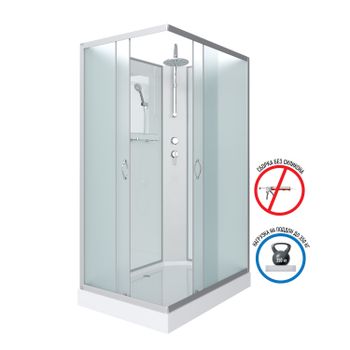 Душевая кабина Niagara Classic NG-43185-14QBKT (110х80х210) низкий поддон(13см),стекло матовое,3 мес — фото 3, Душевые кабины