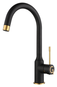 Rivelato Смеситель для кухни Garda U-обр. D-35мм antracite oro арт. — фото 1, Смесители для кухни