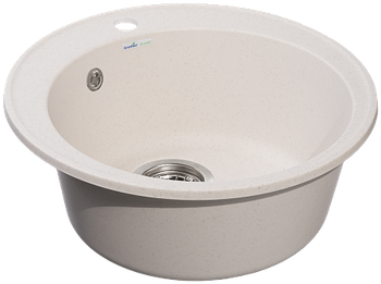 GRANFEST Мойка QUARZ 08 1-чаша D-480мм белый арт.GF-Z- — фото 2, Кухонные мойки