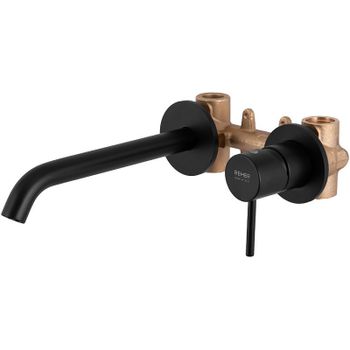 Смеситель для раковины Remer X-Style X15PLNO Черный матовый — фото 1, Смесители для раковины