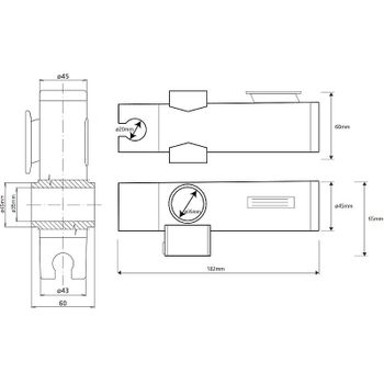Держатель ручного душа Bemeta Help 338514372 Хром — фото 3, Держатели для душа