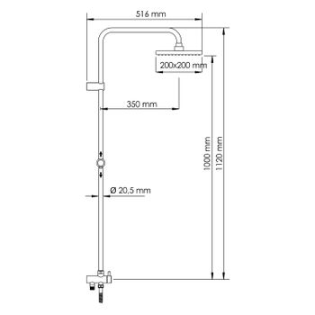 A041 Душевой комплект — фото 5, Душевые стойки
