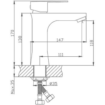 Смеситель для раковины Haiba HB10802 Нержавеющая сталь — фото 2, Смесители для раковины