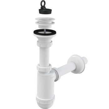 Сифон для раковины Alcaplast A421 Белый — фото 1, Сифоны для раковины