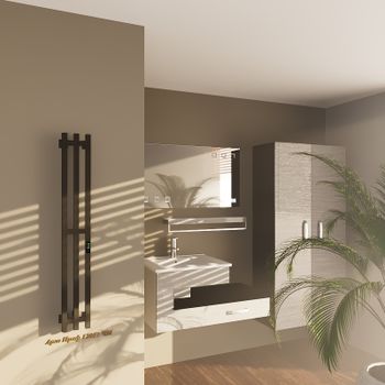 Электрический полотенцесушитель Altasan АргоПроф 120х17 АргоПроф12017ЧМ Черный муар — фото 6, Электрические полотенцесушители