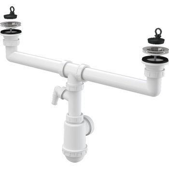 Сифон для кухонной мойки Alcaplast A449P-DN50/40 Белый — фото 1, Сифоны для кухонной мойки